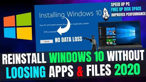 reinstall windows 10 without downloading